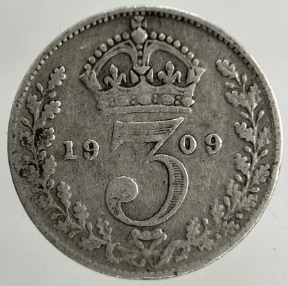 1909 Edward VII Threepence Silver Coin | Fine Collectable Grade