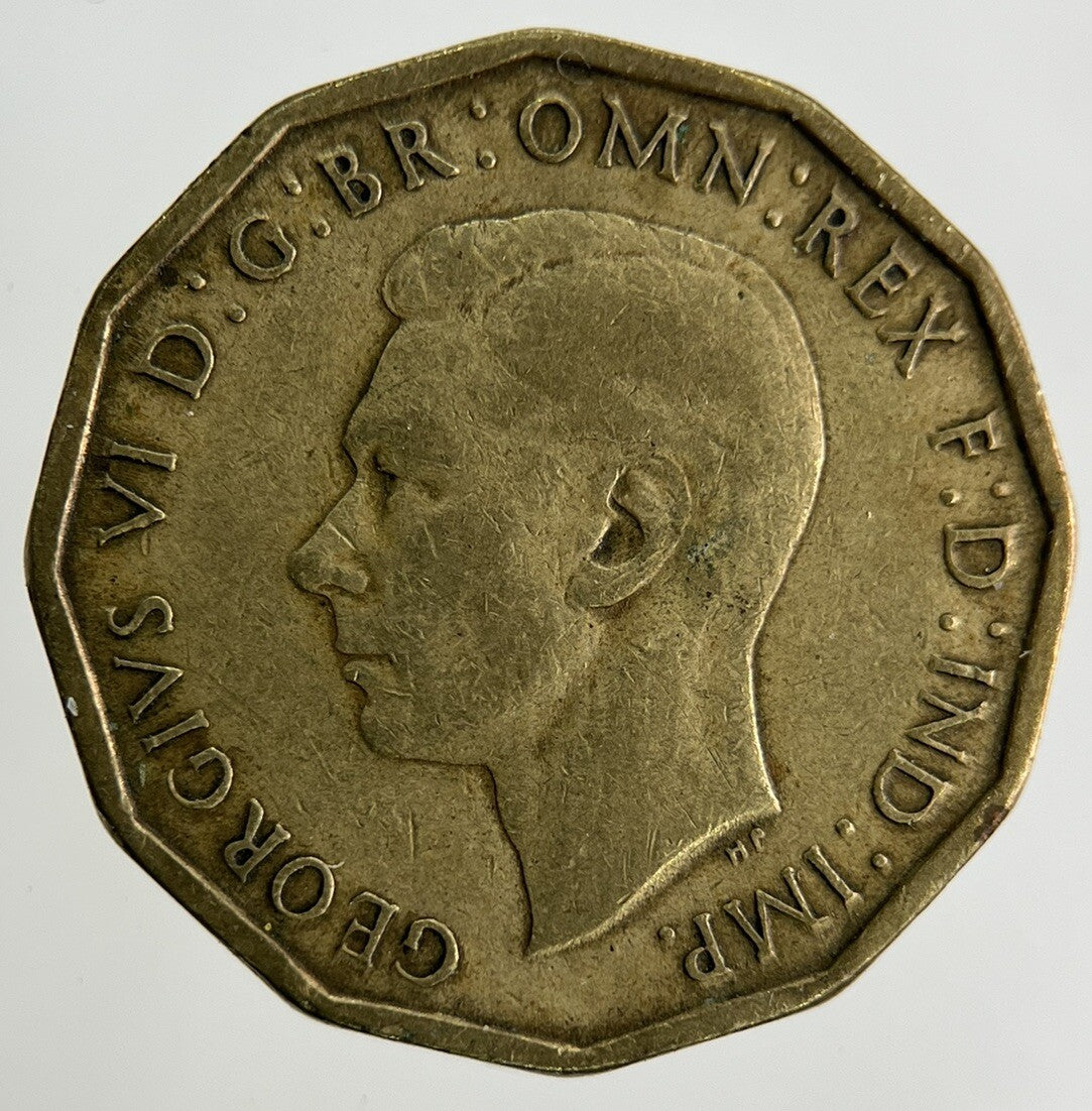 1942 George VI Brass Threepence Coin | Fine Collectable Grade