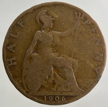 1906 Edward VII Half - Penny Coin | Fair Grade