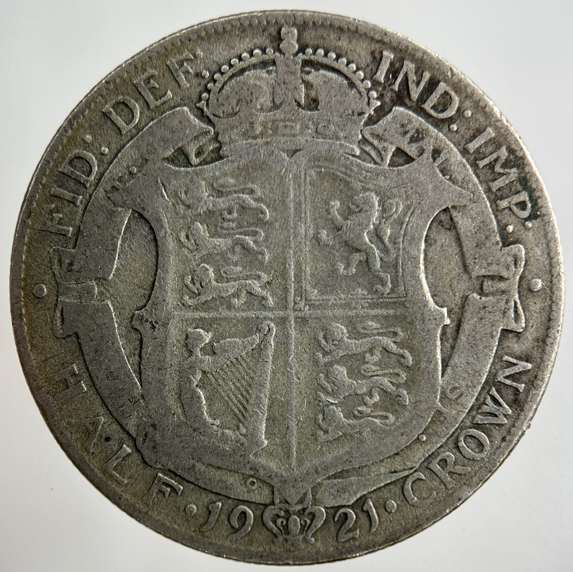 1921 George V Half - Crown Silver Coin | Fine Collectable Grade