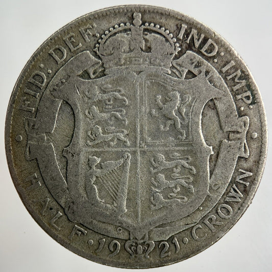 1921 George V Half - Crown Silver Coin | Fine Collectable Grade