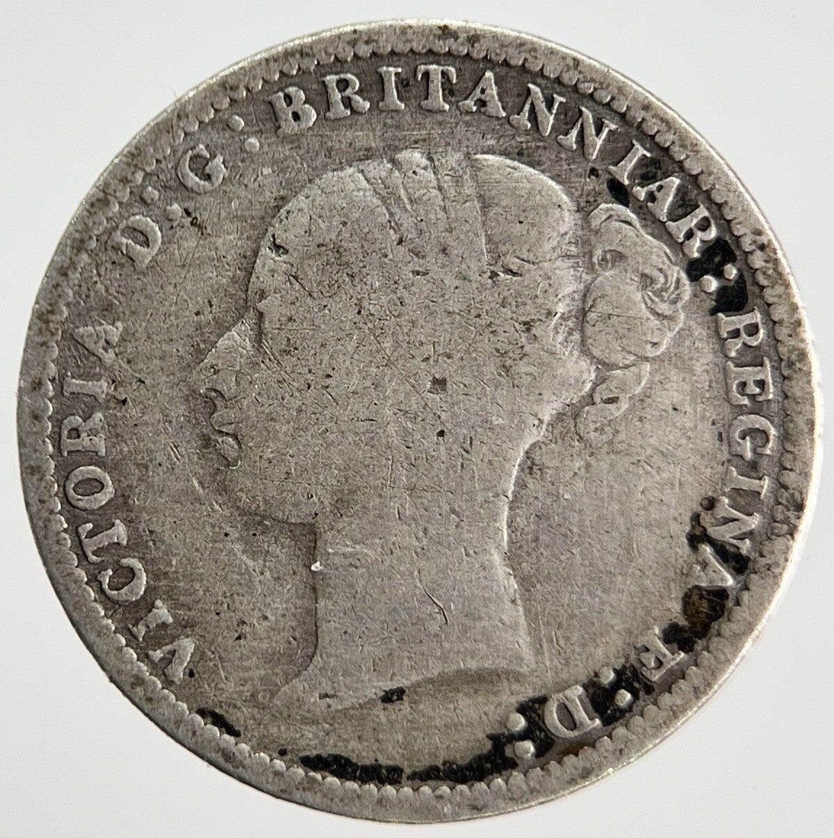 1886 Victoria Threepence | British Silver Coin | Collectable Grade | a1850