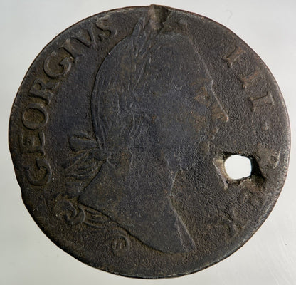 1776 Irish Half - Penny Coin | Fine Collectable Grade