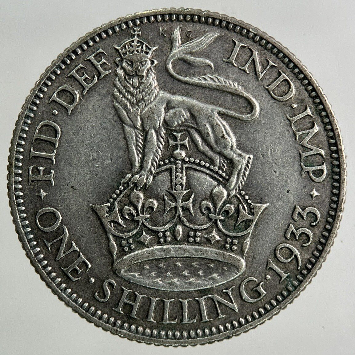 1933 George V Shilling Silver Coin | Fine Collectable Grade