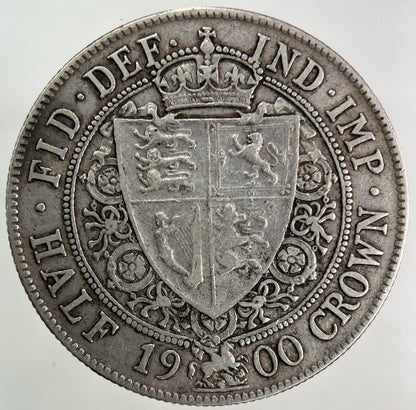 1900 Victoria Half - Crown Silver Coin | Very High Grade