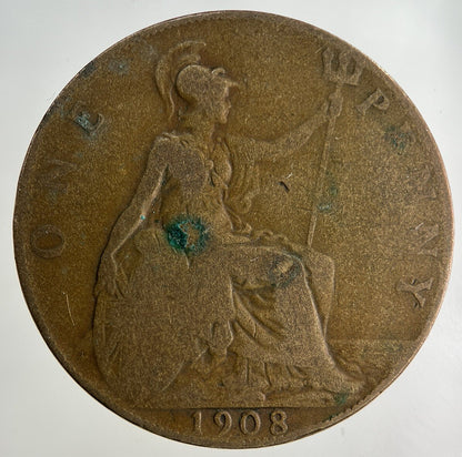 1908 Edward VII One Penny Coin | Collectable Grade