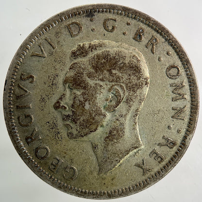 1944 George VI Half - Crown Silver Coin | Fine Collectable Grade