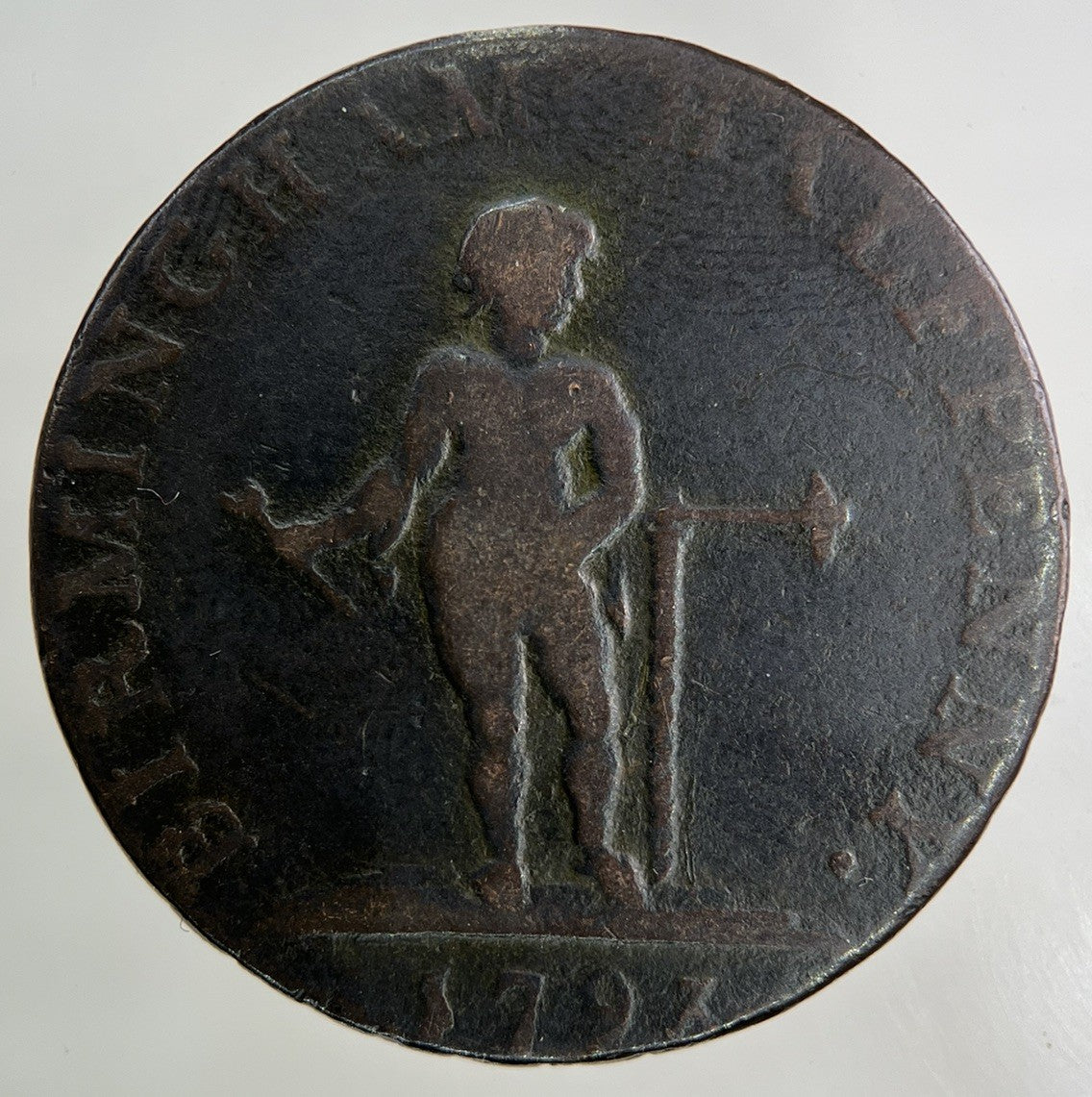 1793 Birmingham Half - Penny Coin | Fine Collectable Grade