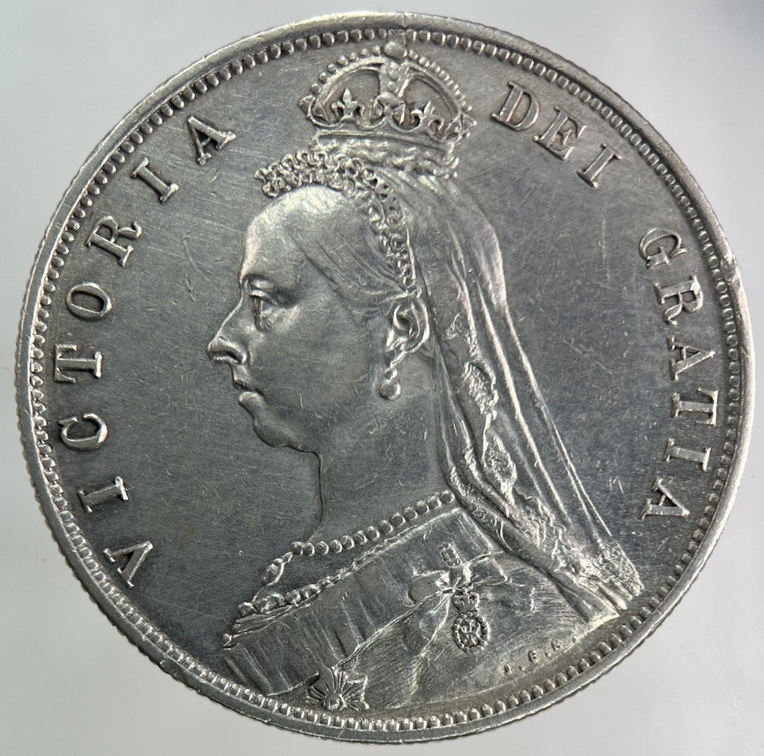 1887 Victoria Half - Crown Silver Coin | Very High Grade
