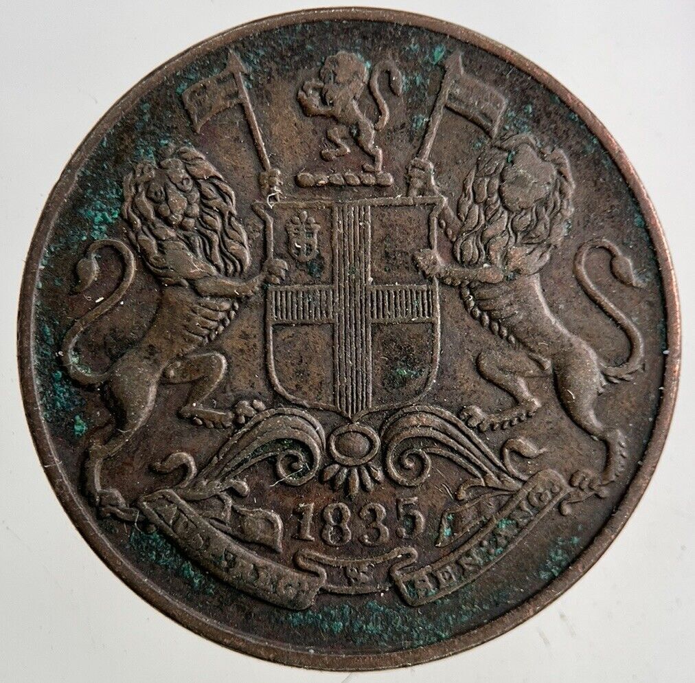 1835 East India Company 1/4 Quarter Anna Coin | Very High Grade
