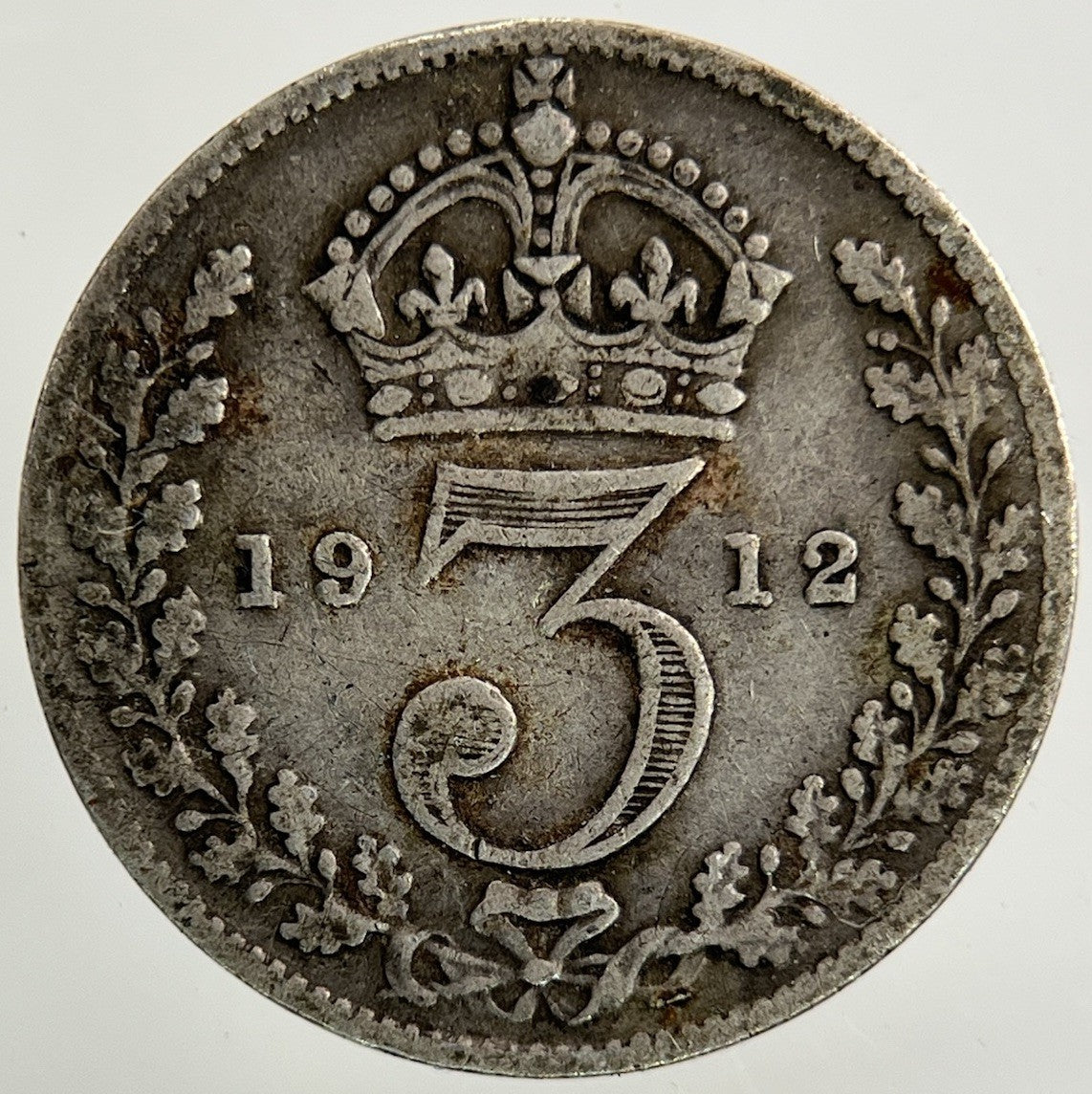 1912 George V Threepence Silver Coin | Fine Collectable Grade