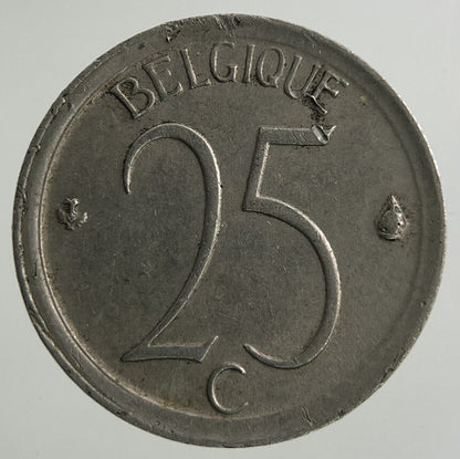 1971 Belgium 25 Cents Coin | Fine Collectable Grade