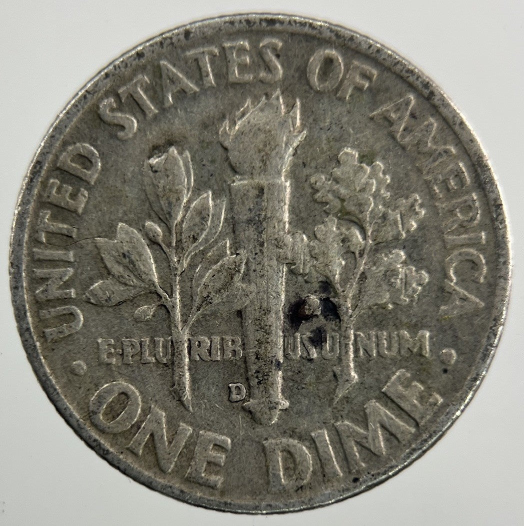1953 - D US USA Roosevelt Dime Silver Coin | Collectable Grade