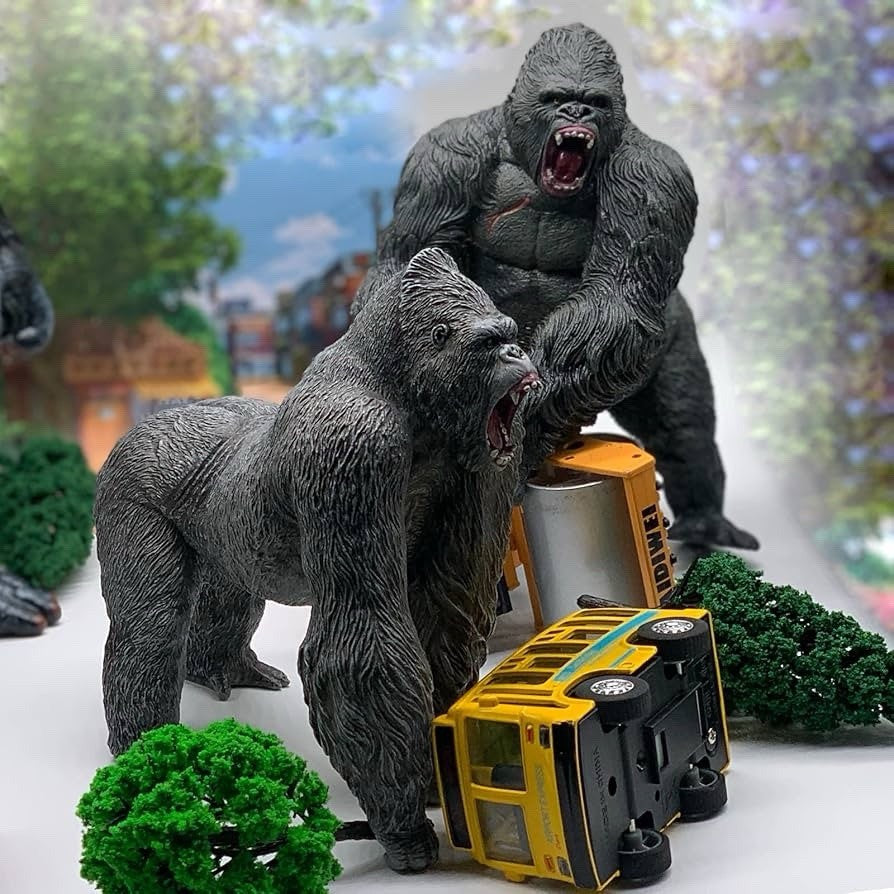 Gorilla Ape King Kong Action Figure Toy Resin Home Sculpture Gift UK