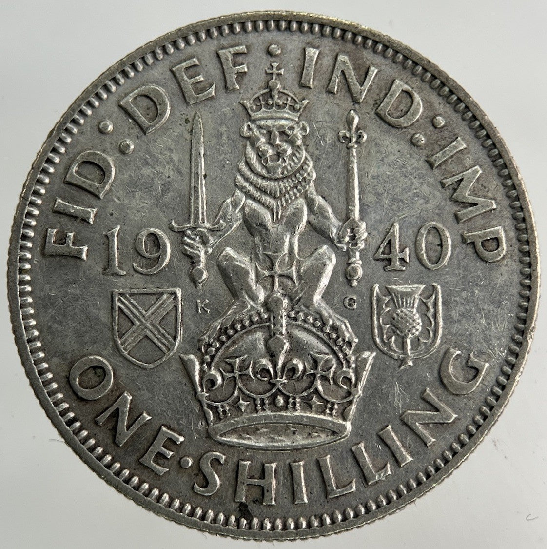 1940 George VI Shilling Silver Coin | Fine Collectable Grade