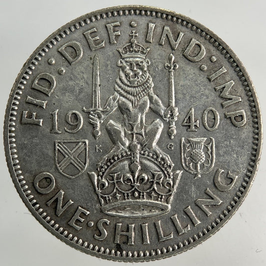 1940 George VI Shilling Silver Coin | Fine Collectable Grade