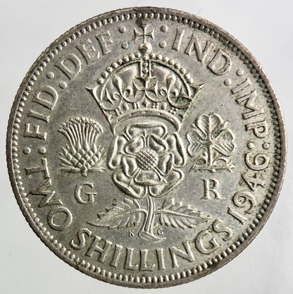 1946 George VI Florin Silver Coin | Very High Grade