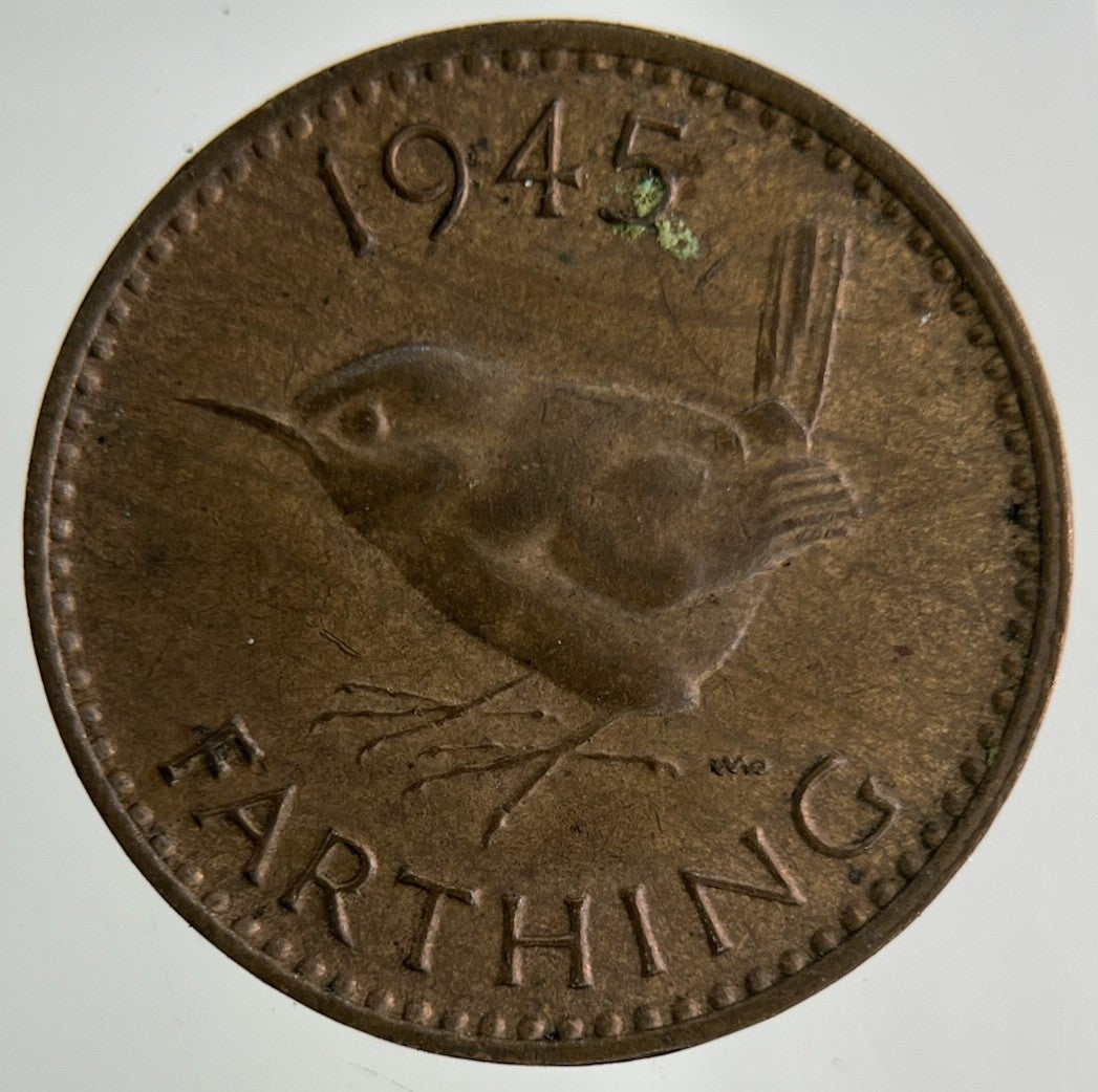 1945 George VI Wren Farthing Coin | Fine Collectable Grade