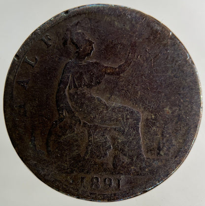 1891 Victoria Half - Penny Coin | Collectable Grade