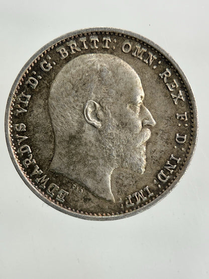 1906 Edward VII Maundy Threepence Silver Coin | Very High Grade