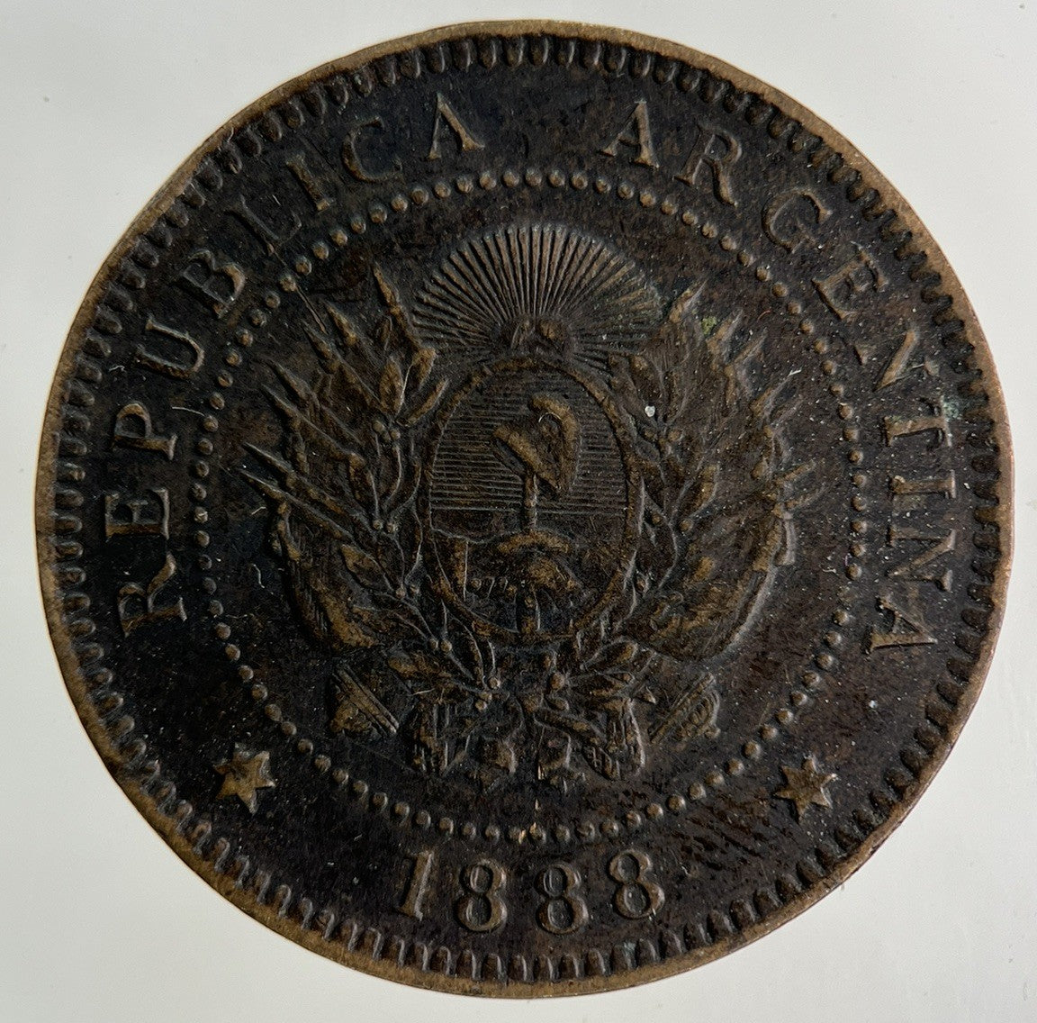 1888 Argentina 1 Un Centavo Coin | Fine Collectable Grade