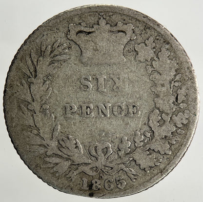 1865 Victoria Sixpence Silver Coin | Collectable Grade