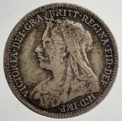 1901 Victoria Threepence Silver Coin | Collectable Grade | a8806