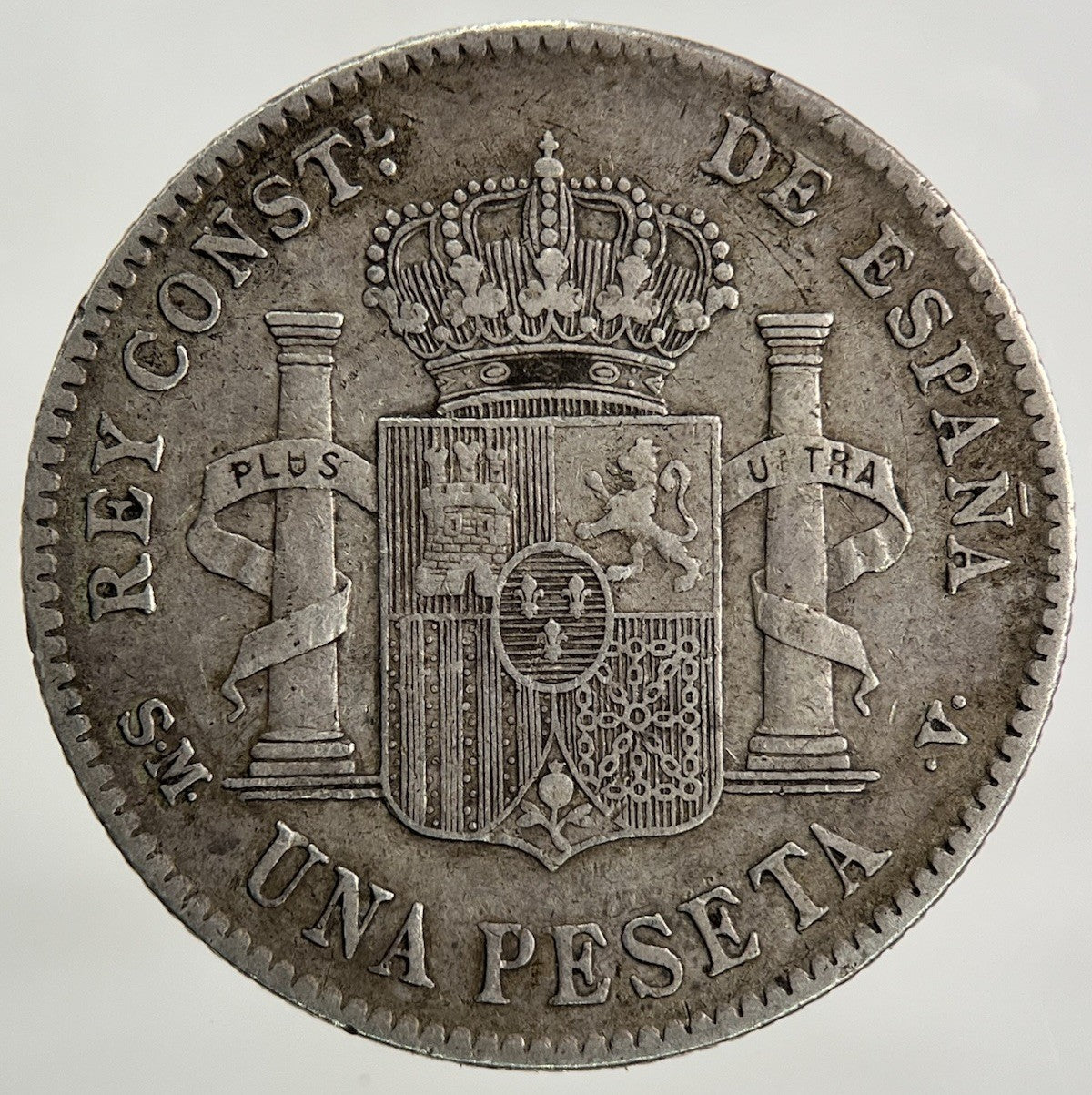 1903 Spain Una 1 Peseta Silver Coin | Very High Grade