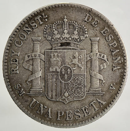 1903 Spain Una 1 Peseta Silver Coin | Very High Grade