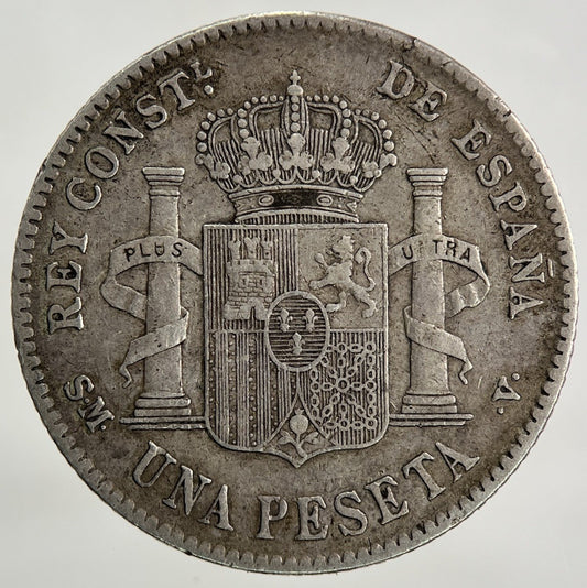 1903 Spain Una 1 Peseta Silver Coin | Very High Grade