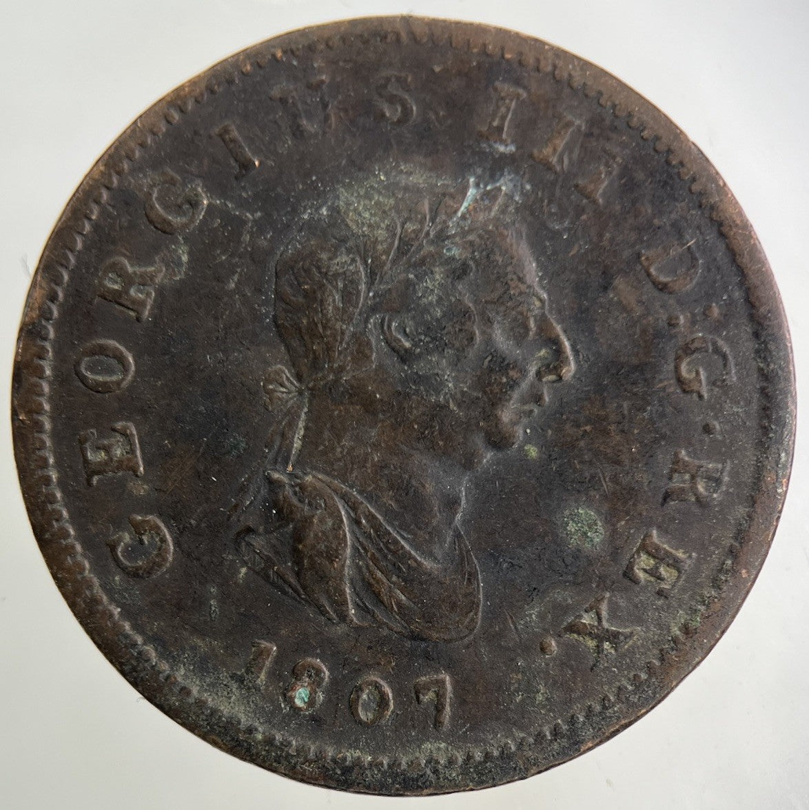 1807 George III 3rd Half - Penny Coin | Fine Collectable Grade