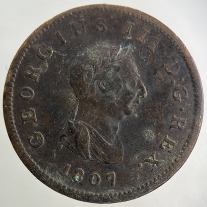 1807 George III 3rd Half - Penny Coin | Fine Collectable Grade