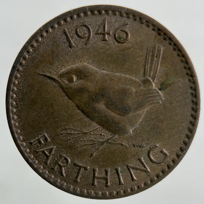 1946 George VI Wren Farthing Coin | Fine Collectable Grade