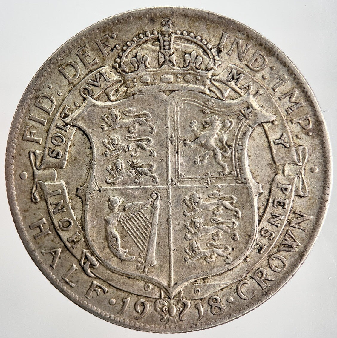 1918 George V Half - Crown Silver Coin | Very High Grade | a2210
