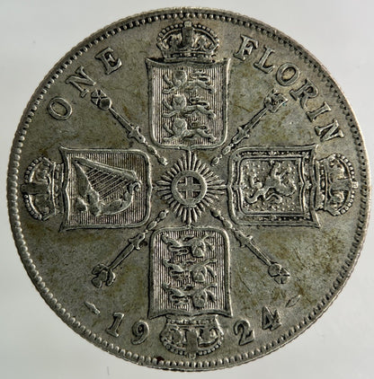 1924 George V Florin Silver Coin | Very High Grade