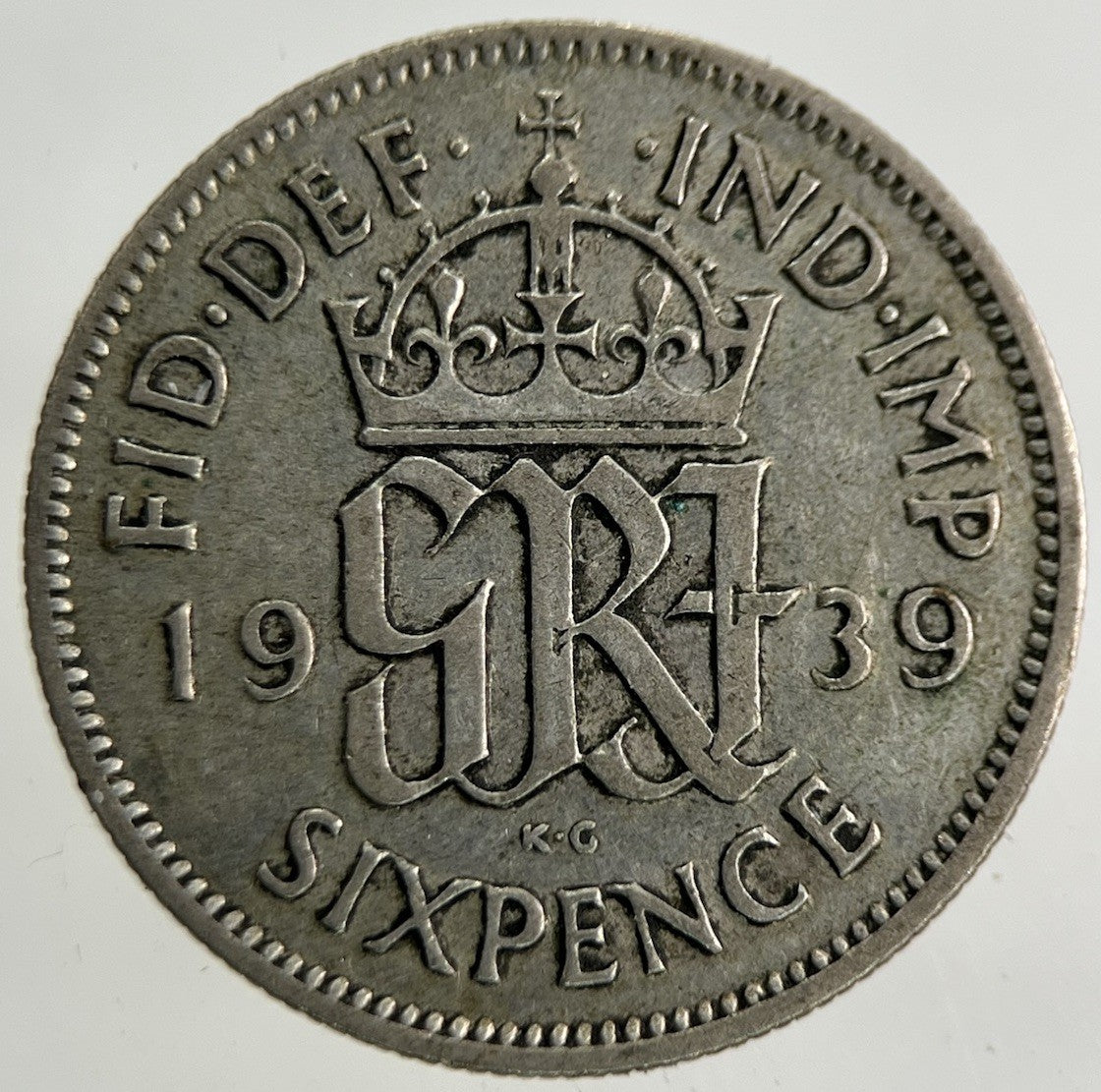 1939 George VI Silver Sixpence Coin | Fine Collectable Grade