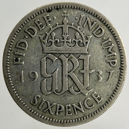 1937 George VI Sixpence Silver Coin | Collectable Grade