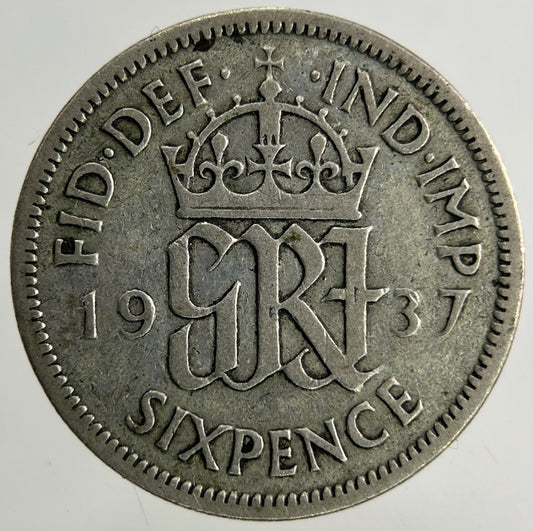 1937 George VI Sixpence Silver Coin | Collectable Grade