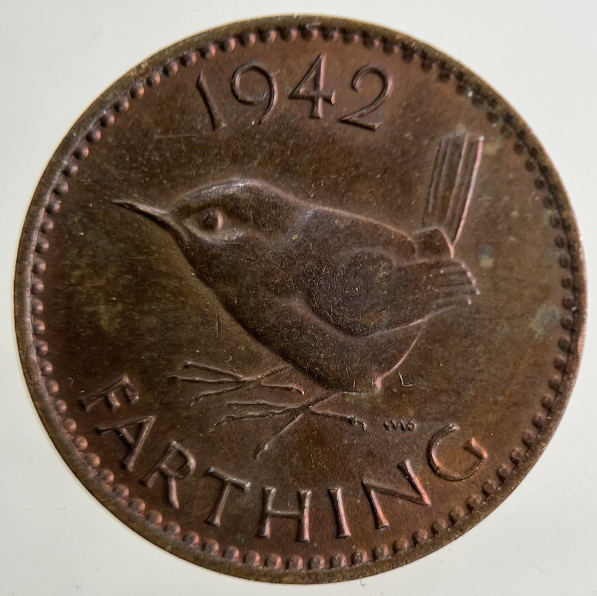 1942 George VI Wren Farthing Coin | Fine Collectable Grade
