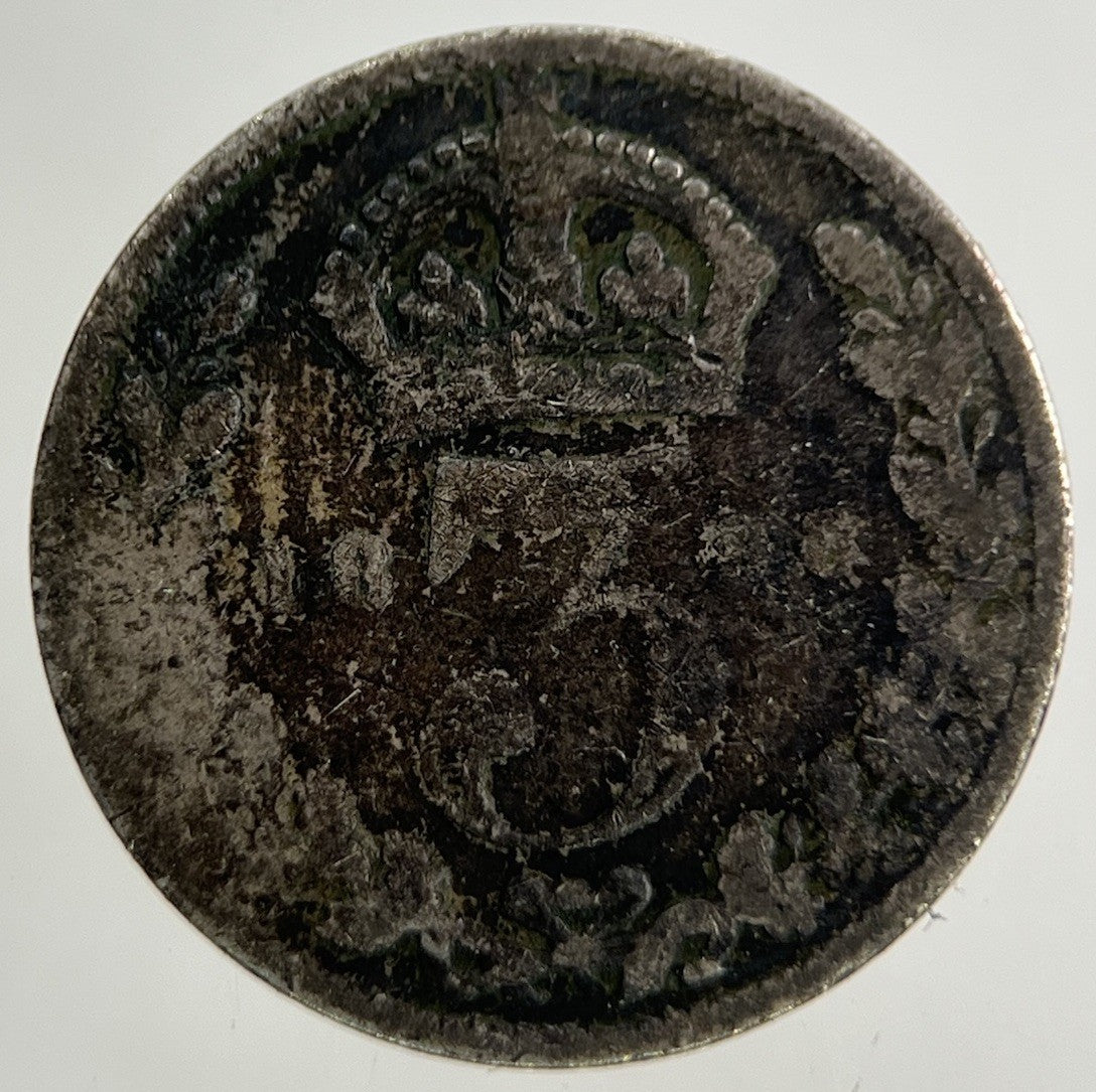 British Victoria Threepence Silver Coin | Worn Grade