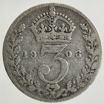 1906 Edward VII Threepence Silver Coin | Collectable Grade