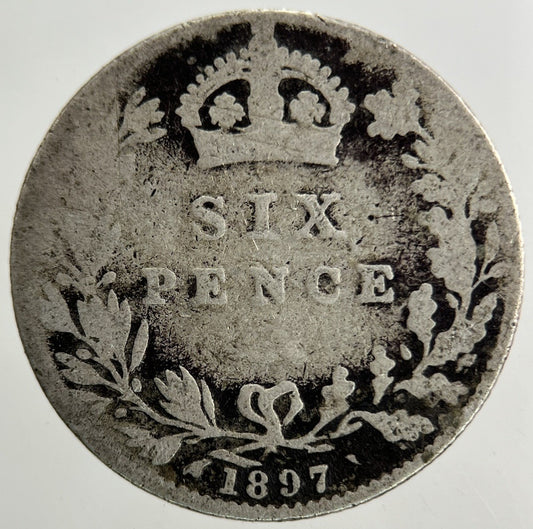 1897 Victoria Sixpence Silver Coin | Collectable Grade