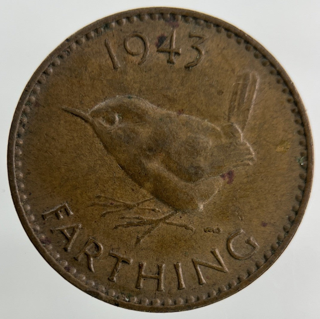 1943 George VI Wren Farthing Coin | Collectable Grade