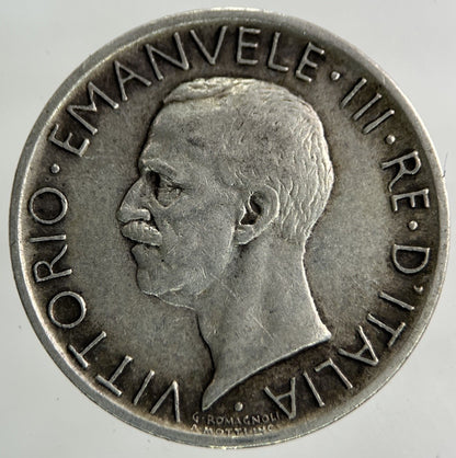 1929 Italy 5 Lira Silver Coin | Fine Collectable Grade