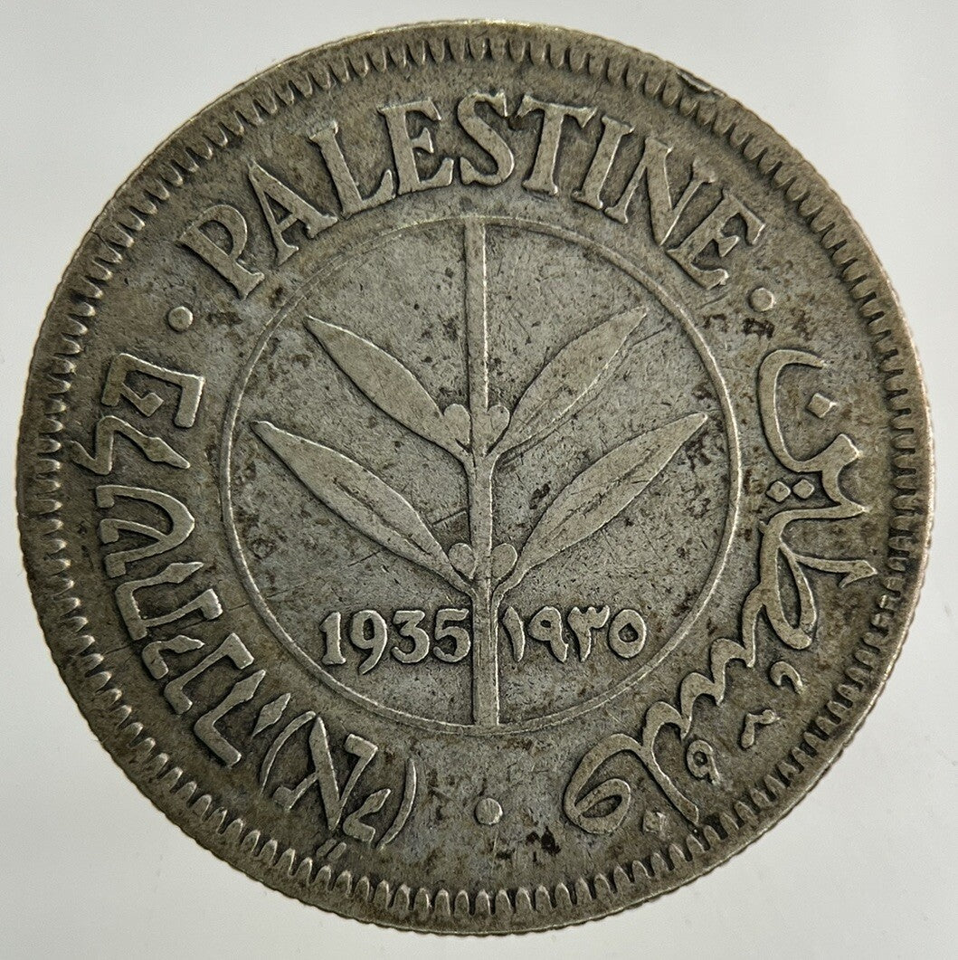 1935 Palestine 50 Mils Silver Coin | Fine Collectable Grade