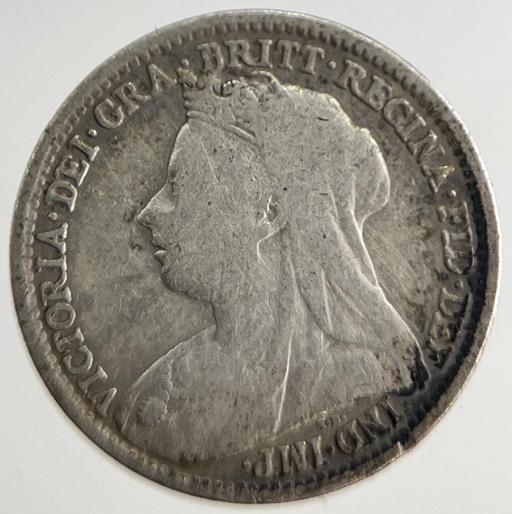 1895 Victoria Threepence Silver Coin | Fine Collectable Grade | a8484