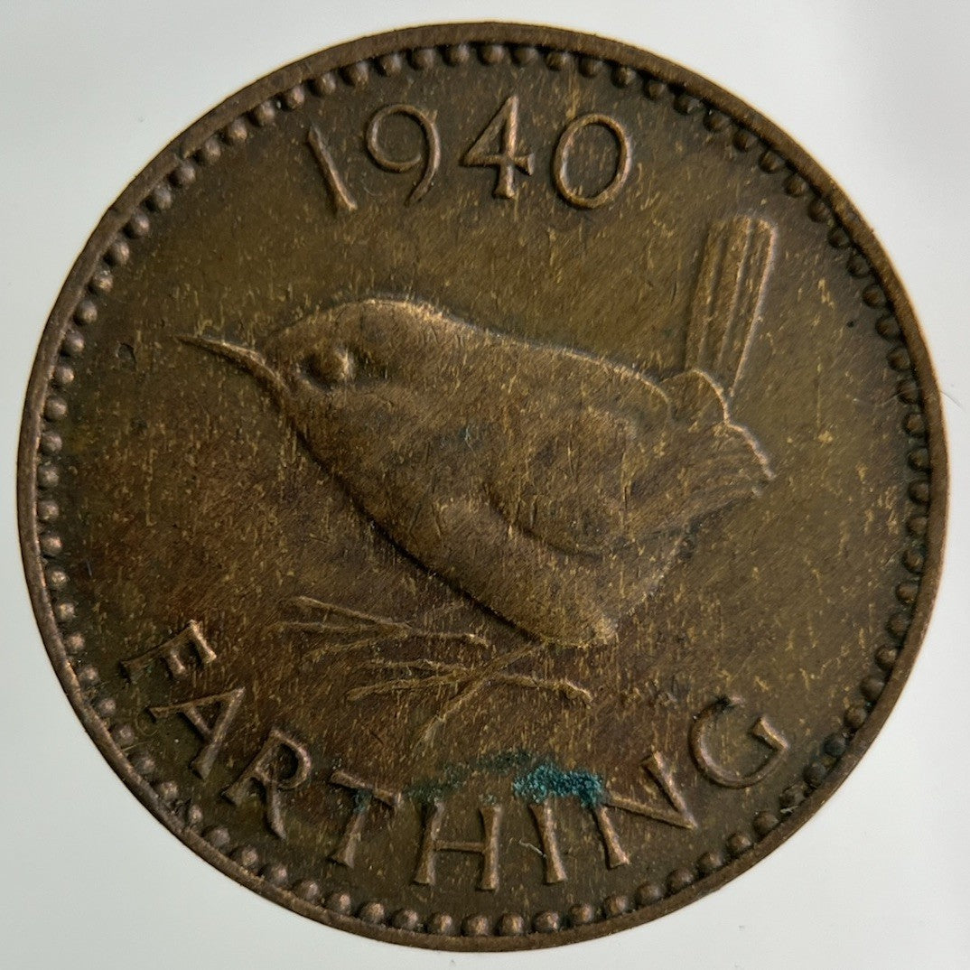 1940 George VI Wren Farthing Coin | Collectable Grade