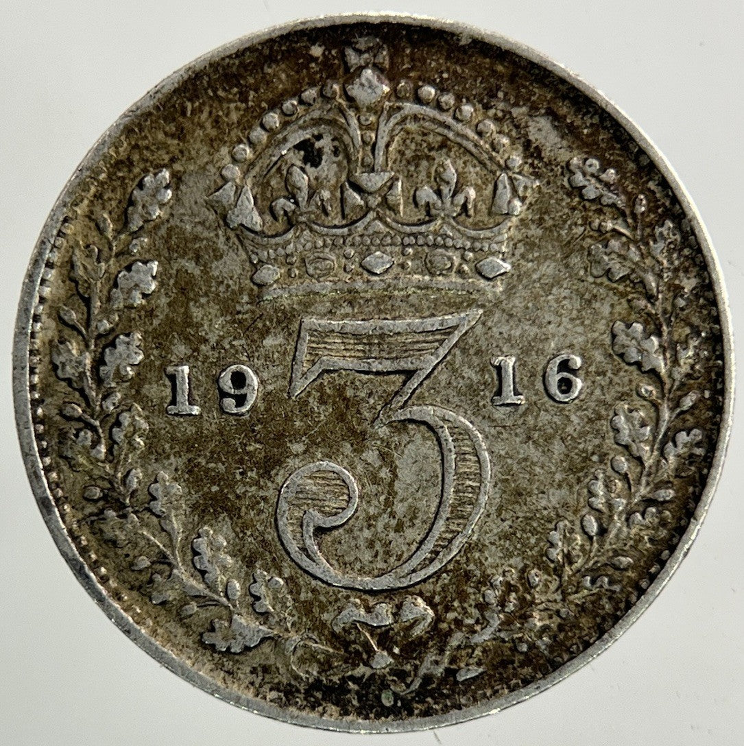 1916 George V Threepence Silver Coin | Fine Collectable Grade