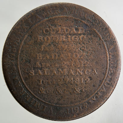 1812 Canada Wellington Salamanca Half - Penny Token Coin | Collectable Grade