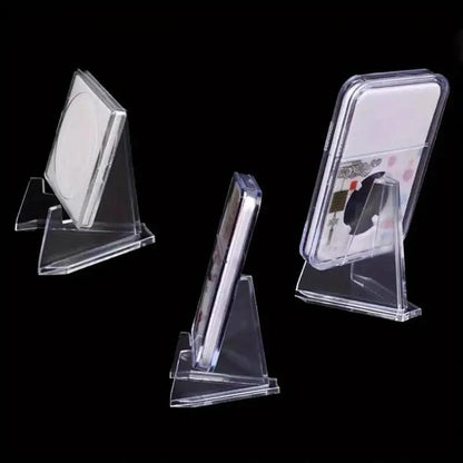 x10 Coin Collecting Clear Display Stand 1oz Silver & Gold Coins / Amulet / Medal